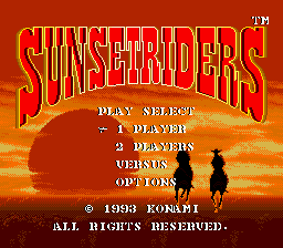 Заставка игры Sunset Riders